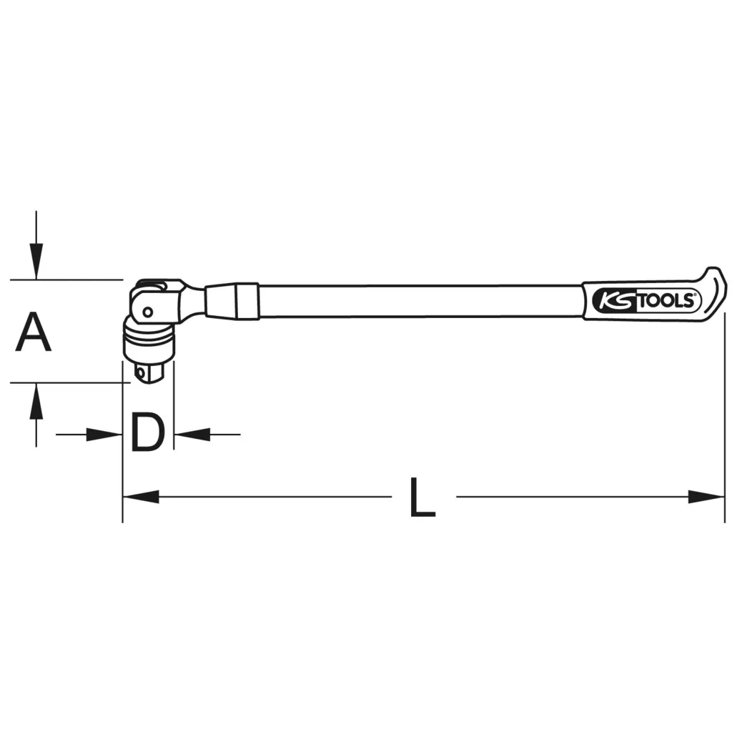 3/4" Telescoophevel met omschakelbare ratel