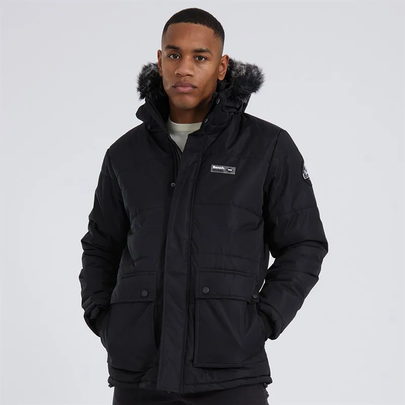 Bench Heren Koufax Gevoerde Parka Zwart