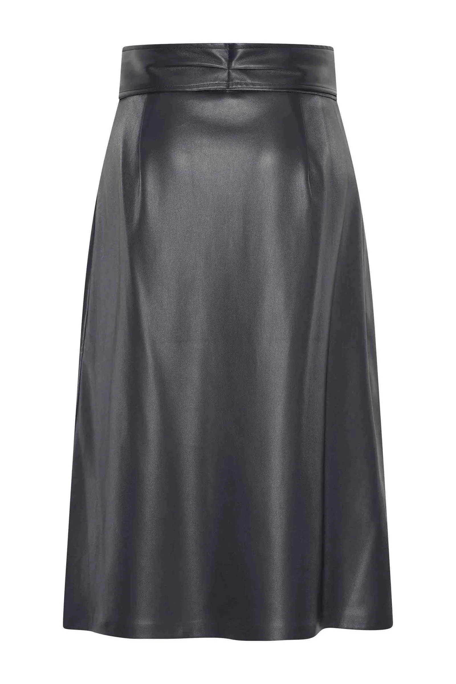 Expresso imitatieleren imitatieleren rok zwart  