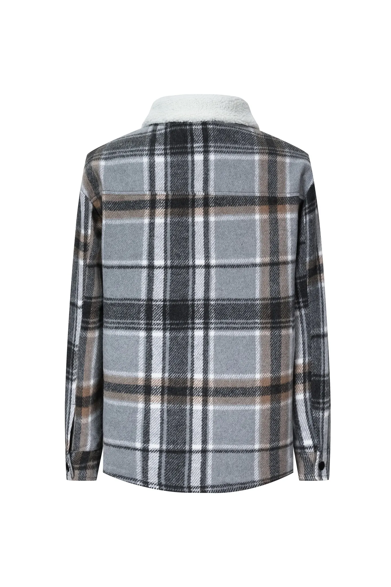 Flannel Jacket Grijs Heren