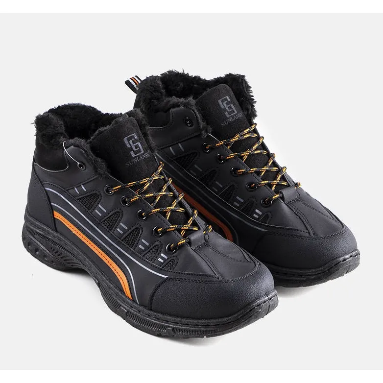 Fusters zwarte geïsoleerde trekkingschoenen voor heren