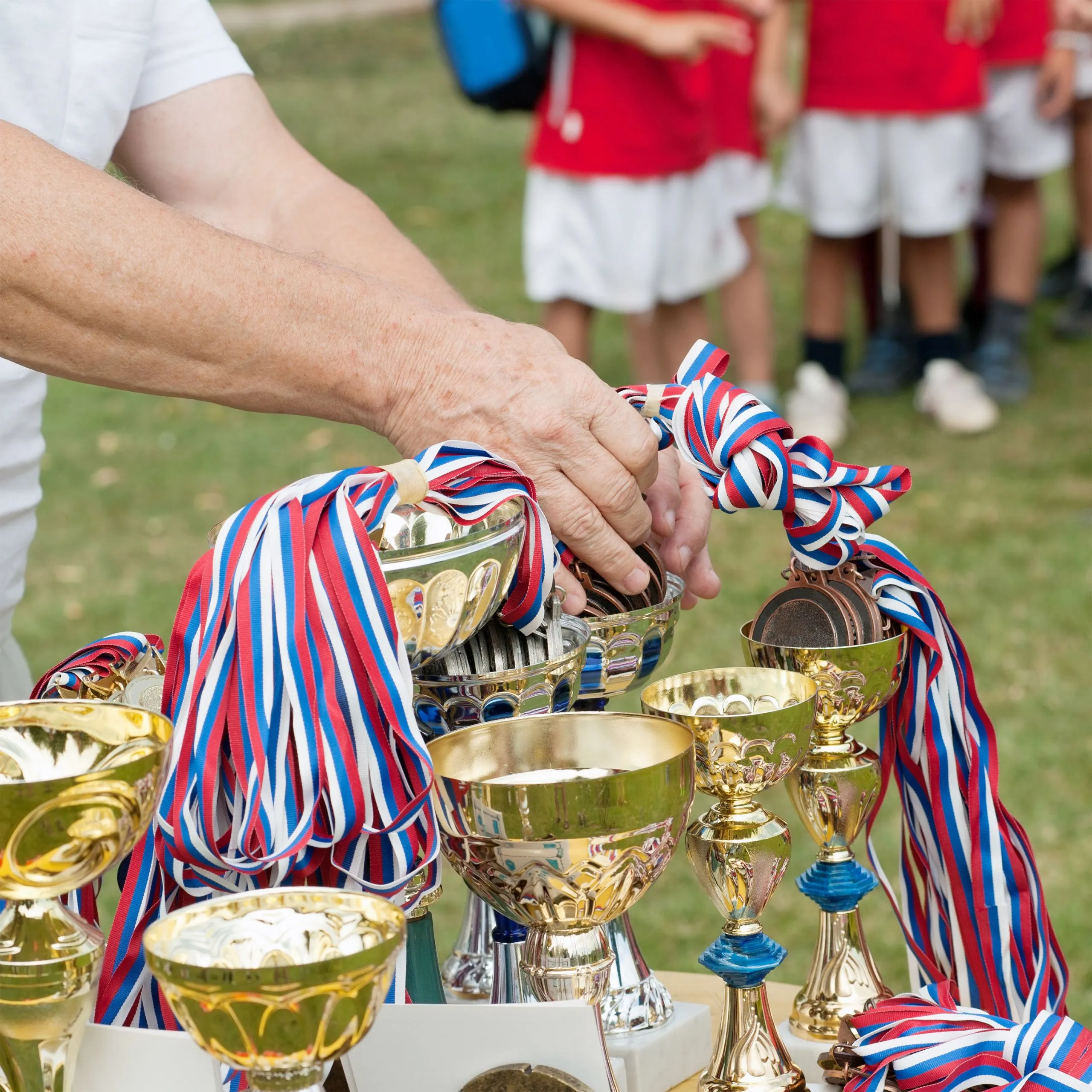 Goud medaille kinderen 12 stuks