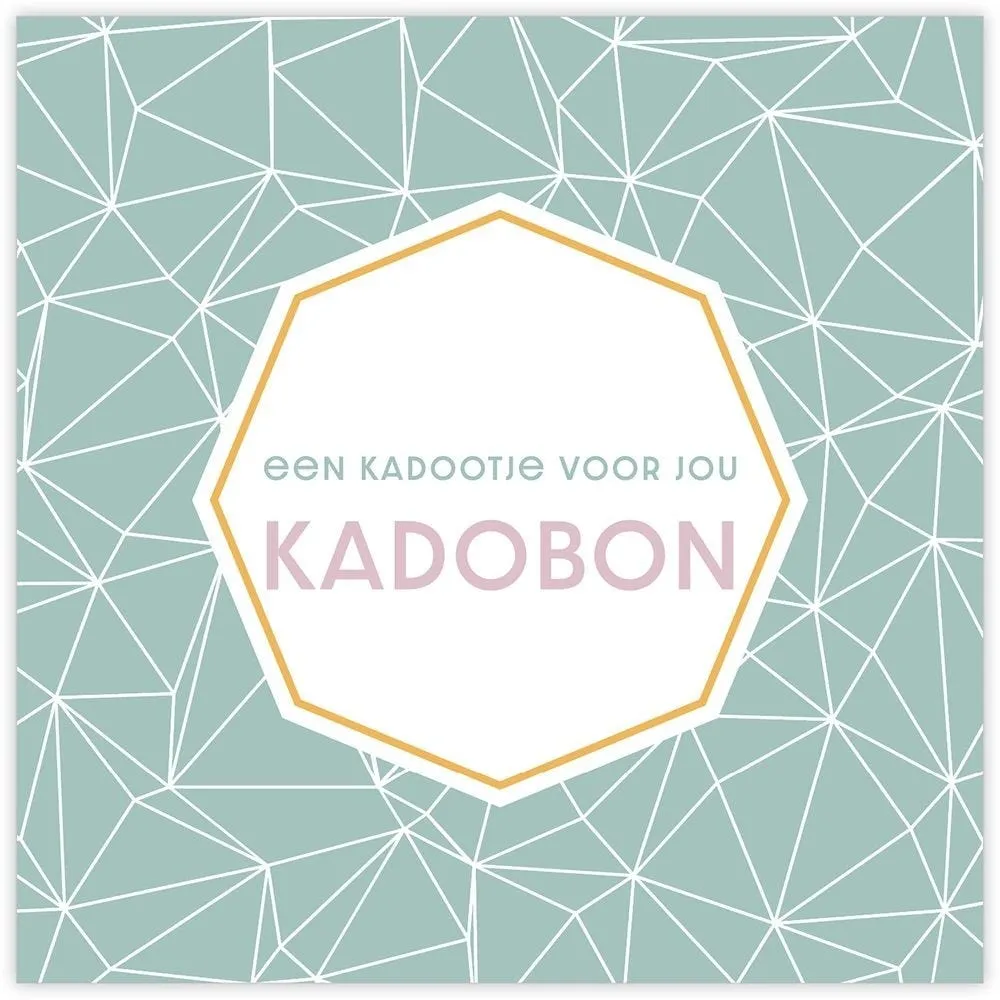 KADOBON GEOMETRIE BLAUW 12X12CM  PER 12
