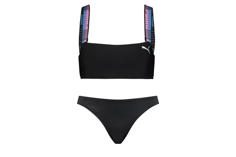 Puma bandeau bikini zwart dames