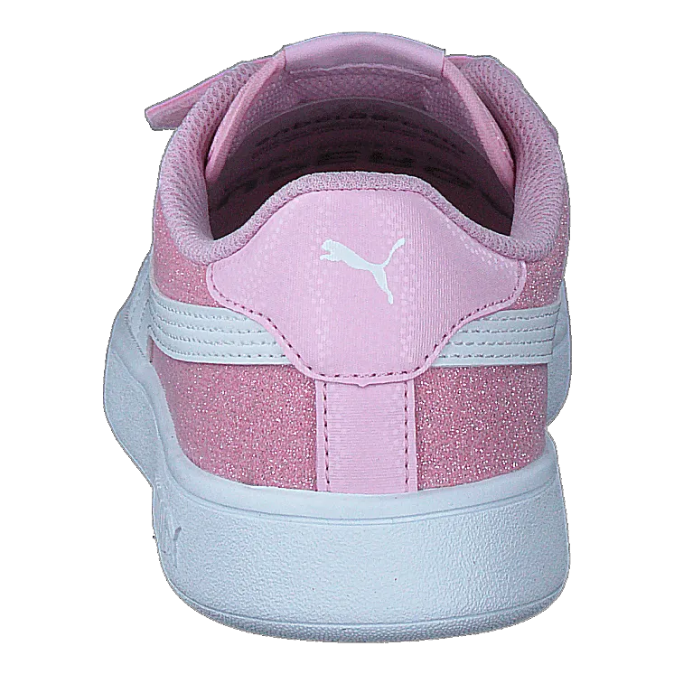 PUMA SCHOENEN PUMA SMASH V2 GLITZ GLAM V PS PEARL PINKPUMA WHITE