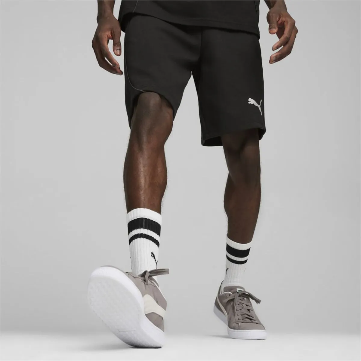 PUMA TEAMFINAL SWEATSHORT HEREN  ZWART
