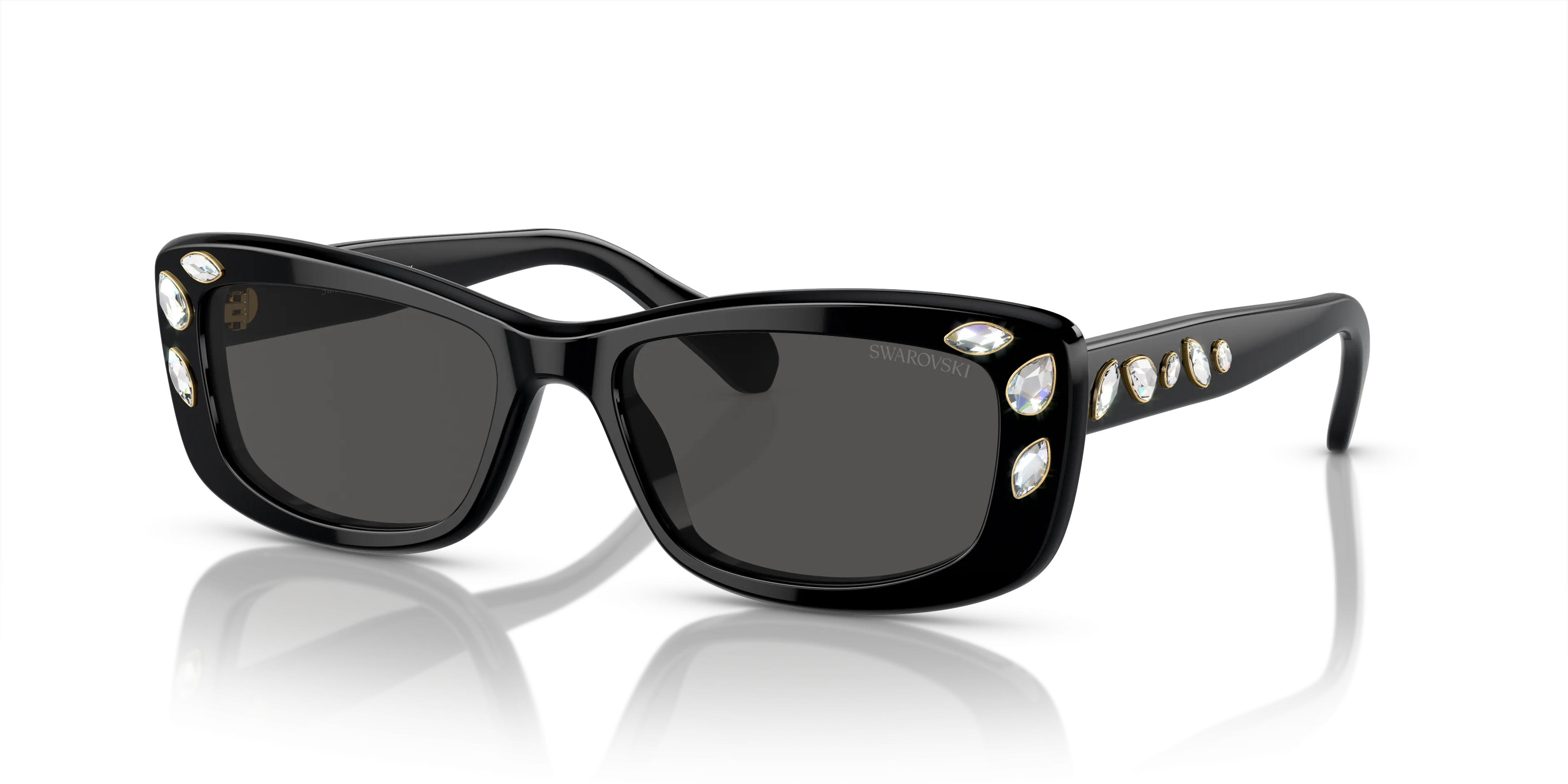 SWAROVSKI SK6008 S (54  17)  WITH GRIJS LENSES AND ZWART FRAME