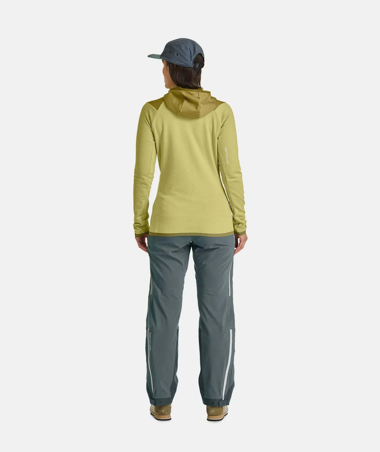 Vest Ortovox Women Fleece Grid Hoody Deep Ocean