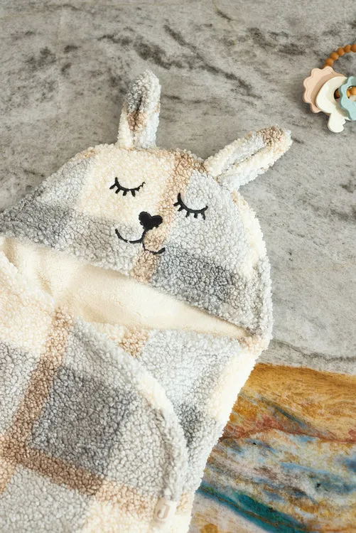WIKKELDEKEN BUNNY  CHECK BOUCLE
