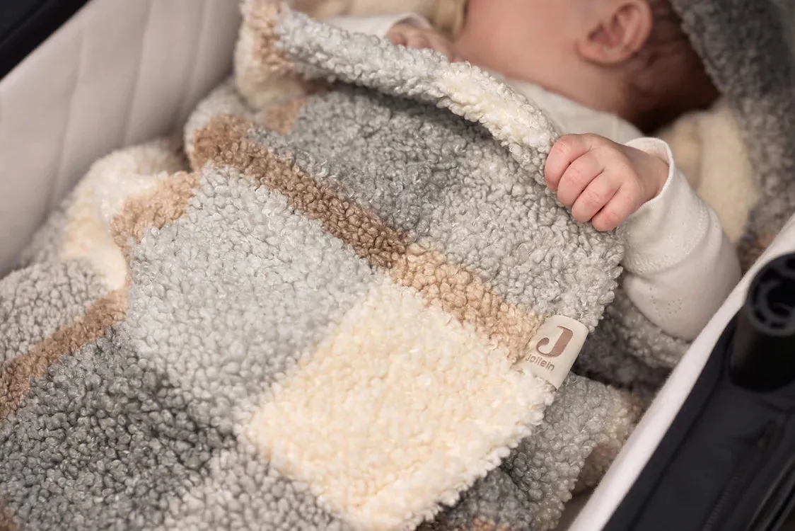 WIKKELDEKEN BUNNY  CHECK BOUCLE