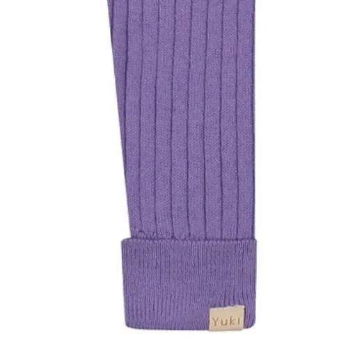 YUKI KNITTED LEGGING BIG RIB  VIOLET | BROEK